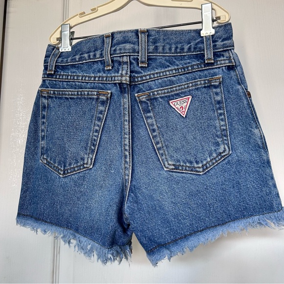 Guess cut off denim short girl high waist size 12 - Picture 2 of 7